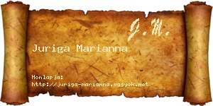 Juriga Marianna névjegykártya
